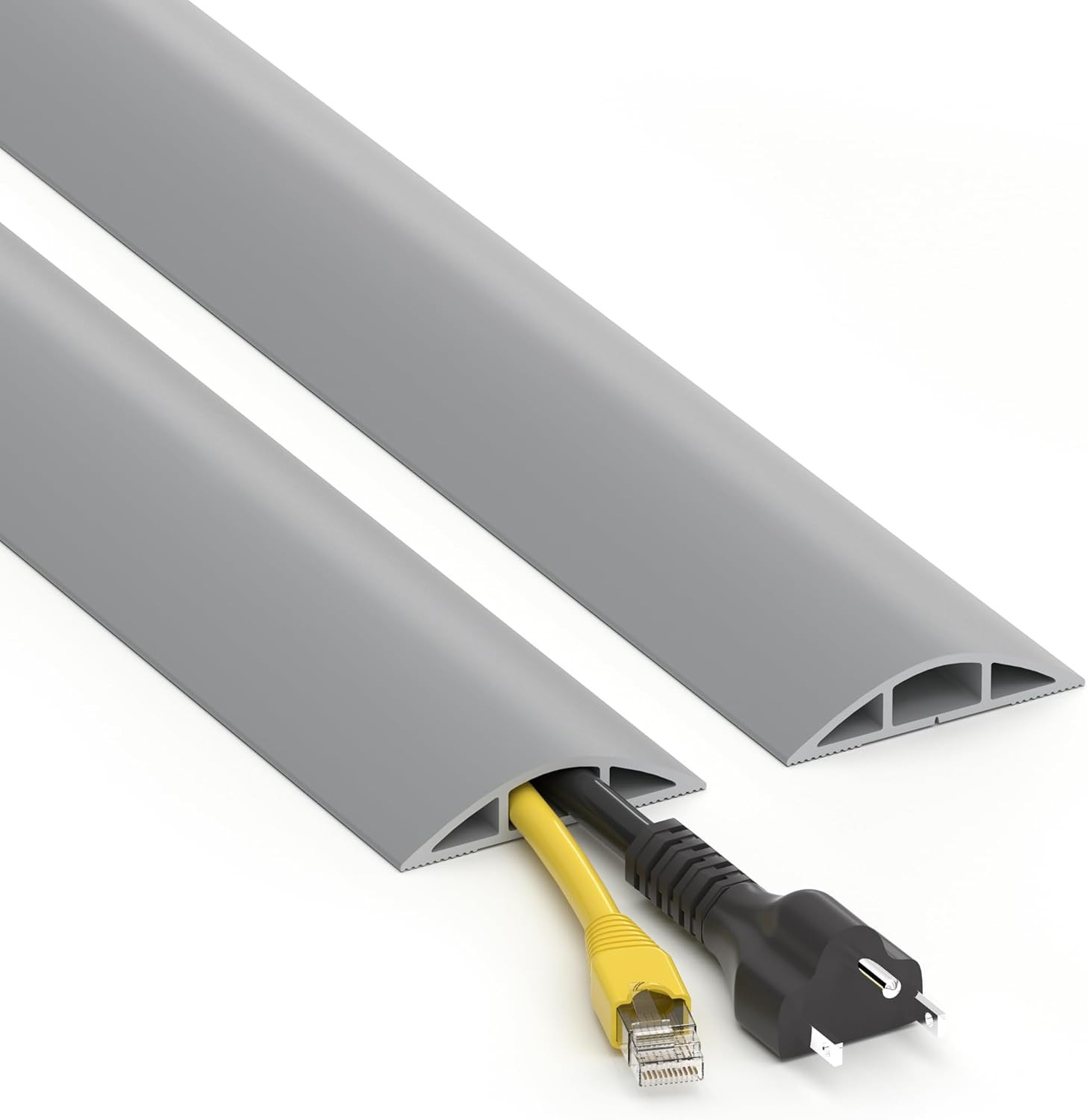 Floor Cord Cover 4Ft, Cord Hider Floor Hide Extension Cords, Floor Cable Managem