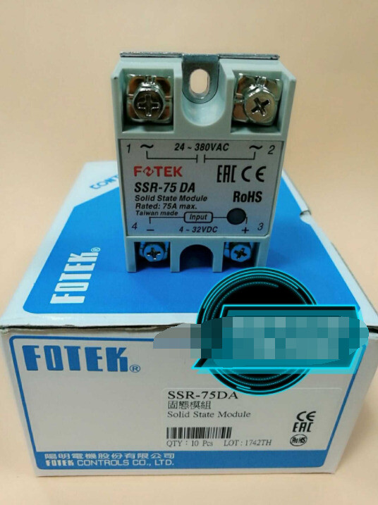 New Fotek SSR-75DA SSR75DA 75A Solid State Module Brand Free Ship