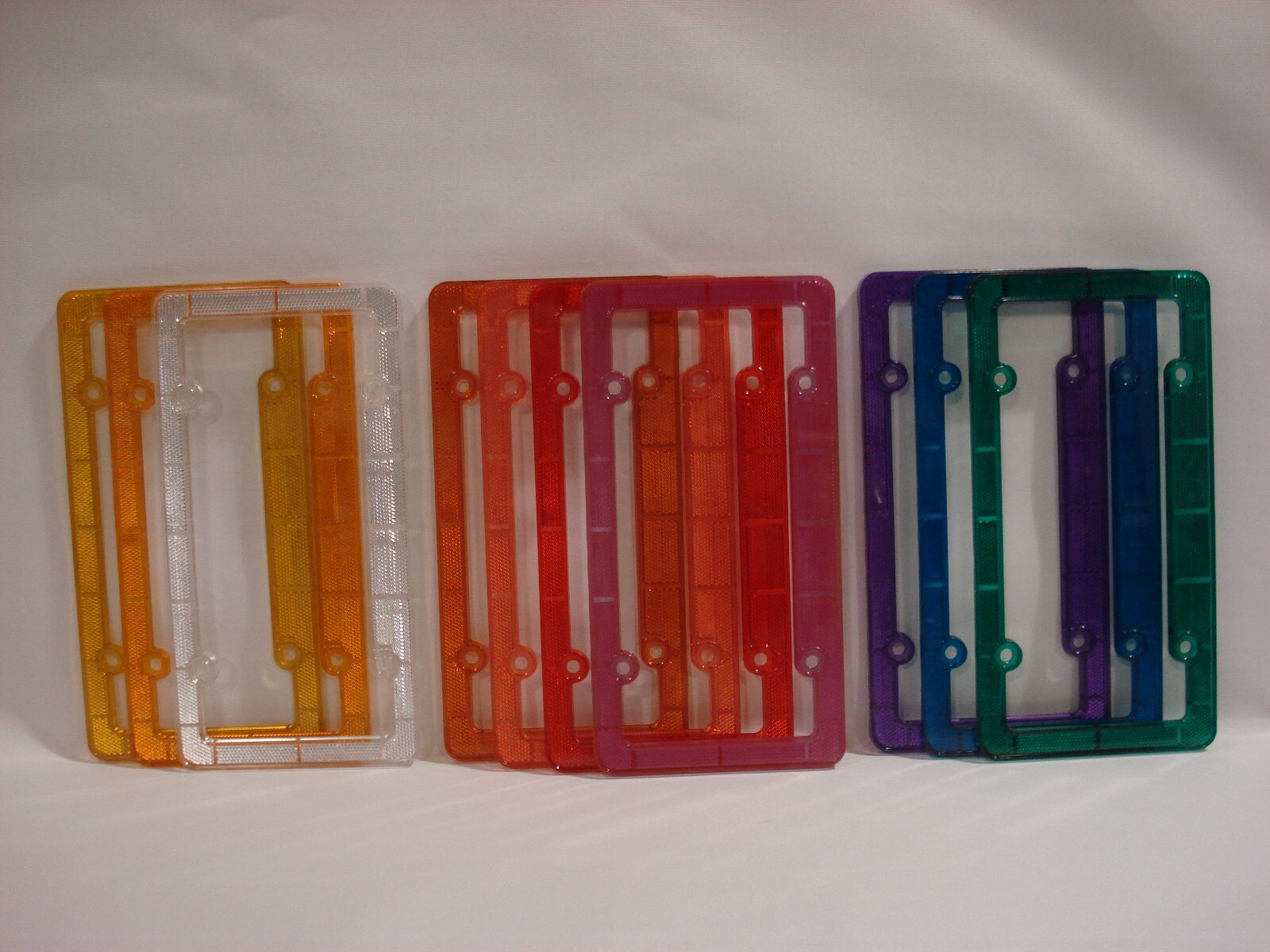 Blank Reflective License Plate Frame   -  You Choose the Color!   -   NO Imprint