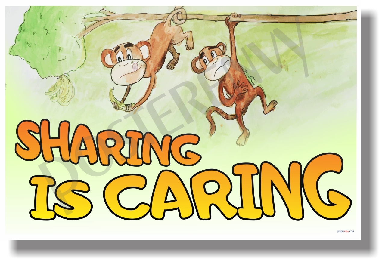 Sharing Is Caring - NEW School Classroom Inspirational Motivational POSTER