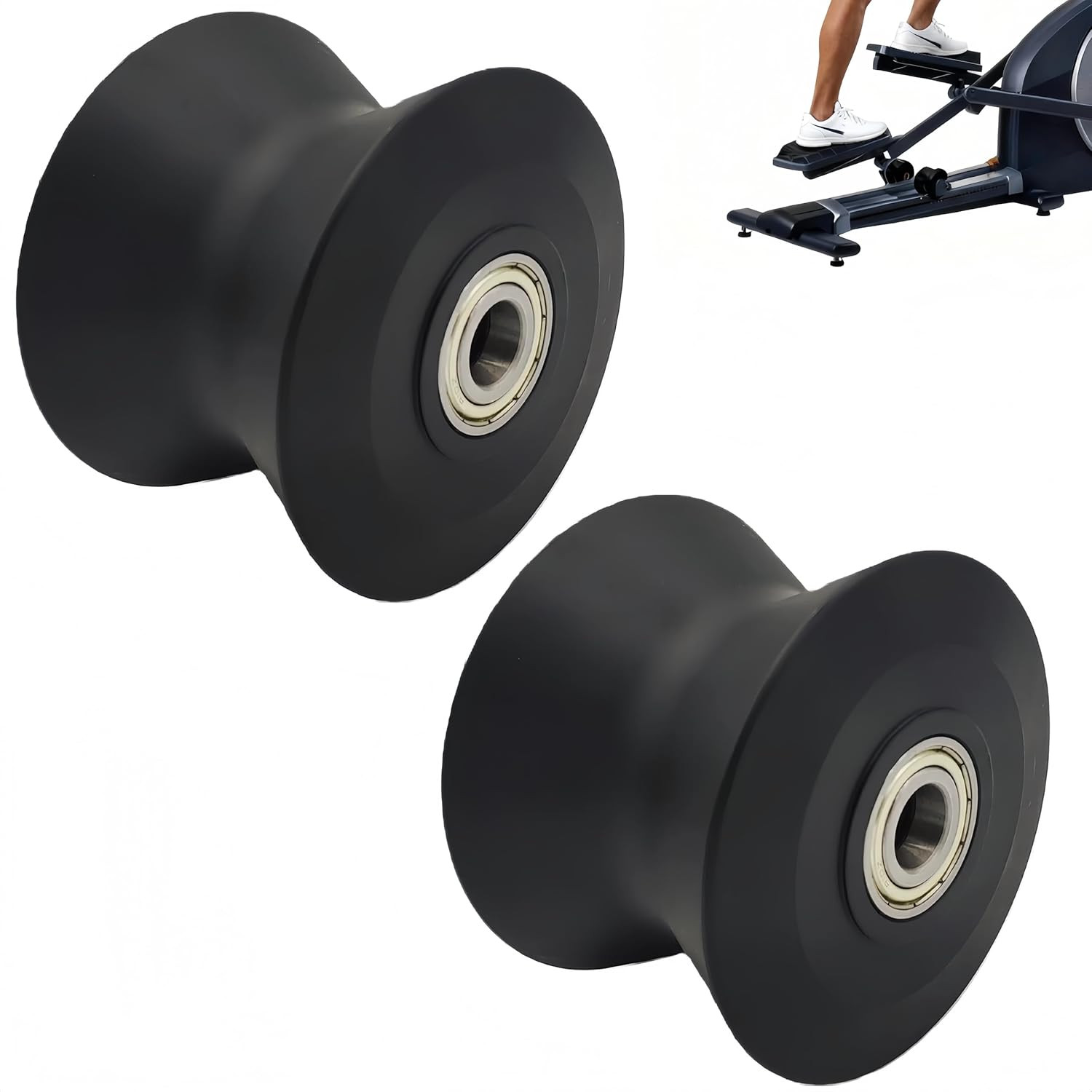 238880 Elliptical Leg Roller 3" W X 4" D, 2-Pack Replacement Roller Wheel for Sm