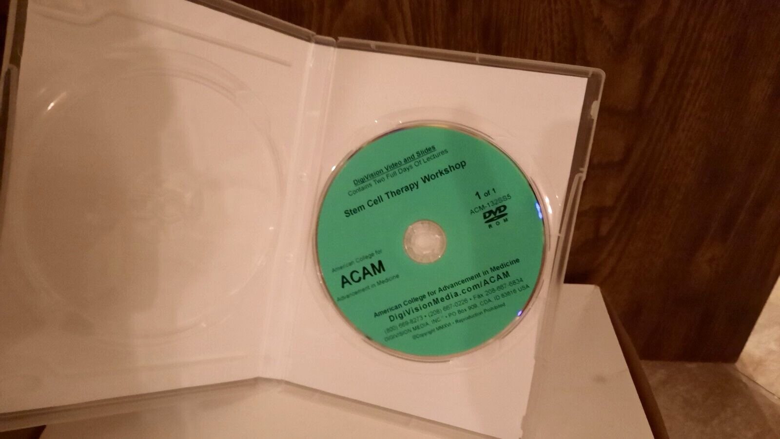 Stem Cell Therapy. Presentation, Education, Medicine, ACAM, DVD/ROM