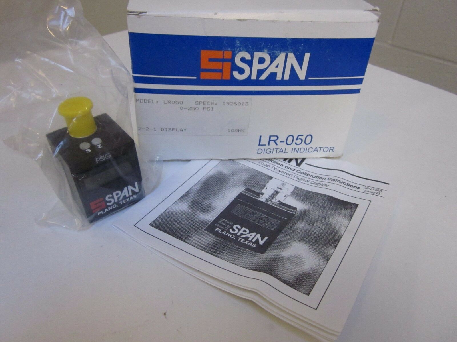 SPAN LR-050 Digital Indicator/ Local Display Module w/ Bendix Connector 250 psi,
