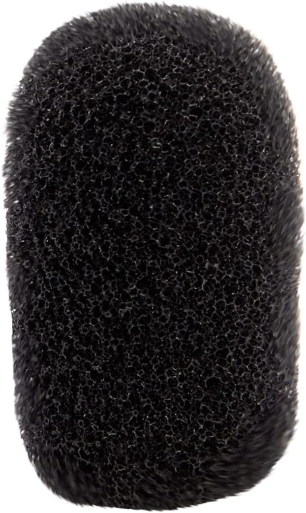 24 Pack Mini Foam Windscreen for Headset Microphone Black