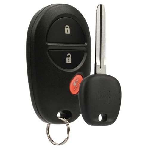 Keyless Entry Remote Fob + Ignition Key (fits Toyota GQ43VT20T G) t-20t-3b + g