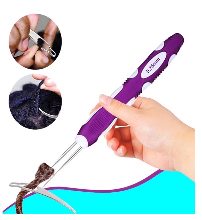 5pcs Dreadlock Crochet Hook 1,2&3 Needle Set Braiding Hair Making Tool Kit 0.75