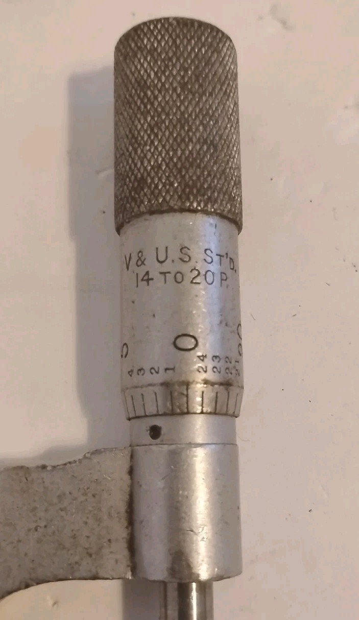 Vintage LS Starrett Co No. 575 Thread Micrometer 0-1" Range