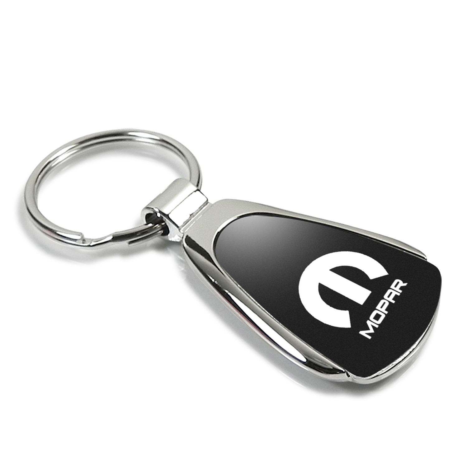 Mopar Logo Black Tear Drop Key Chain