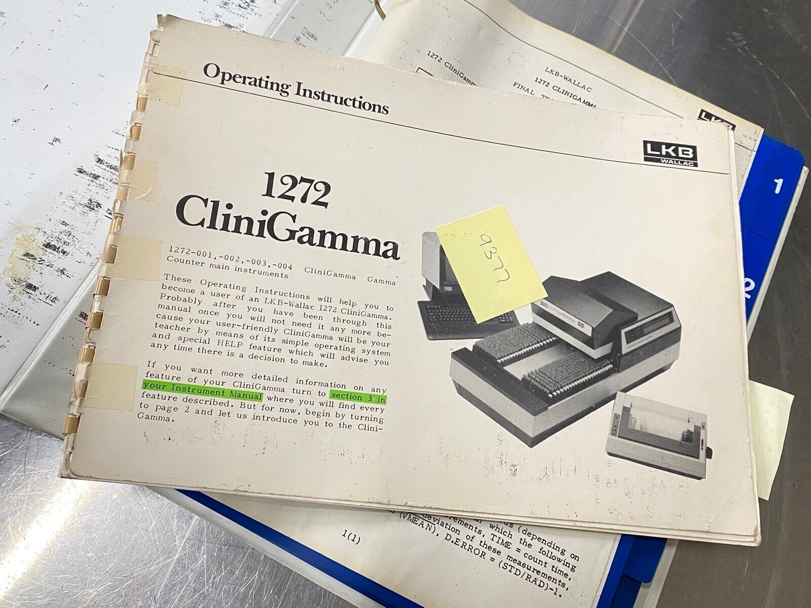 LKB Wallac 1272 Clini gamma Counter - Users Guide / Instructions Manual