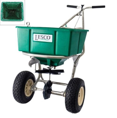 LESCO 80LB. Walk-Behind Spreader 101186 w/ Rittenhouse Hopper Cover (Bundle)