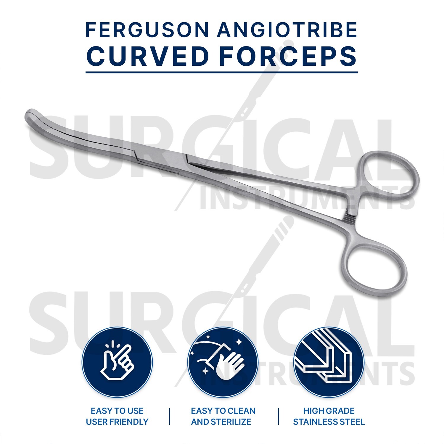 Ferguson Angiotribe Forceps 7.50" Curved Veterinary Instruments German Grade