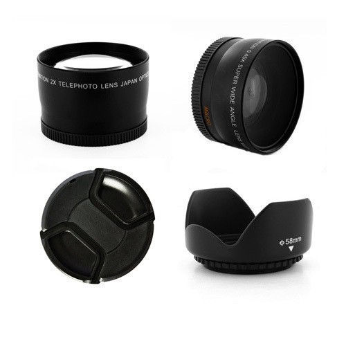 3 Lenses Telephoto Wide Angle and Macro for NIKON D5200 D5000 D3200 D7100 D5300
