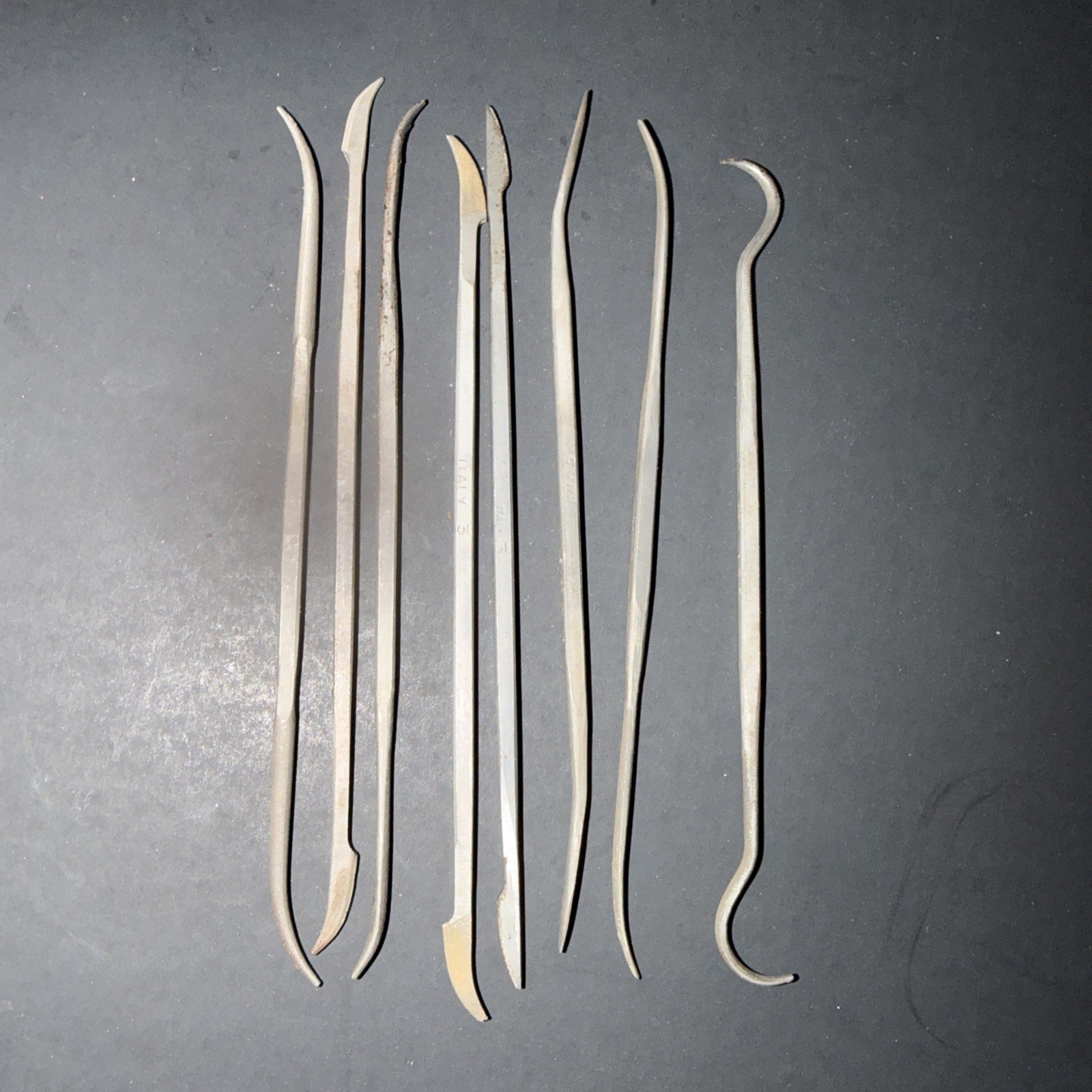 8 pcs Vintage Plaster Sculpting Rasps Modeling Tools / Knives ITALY