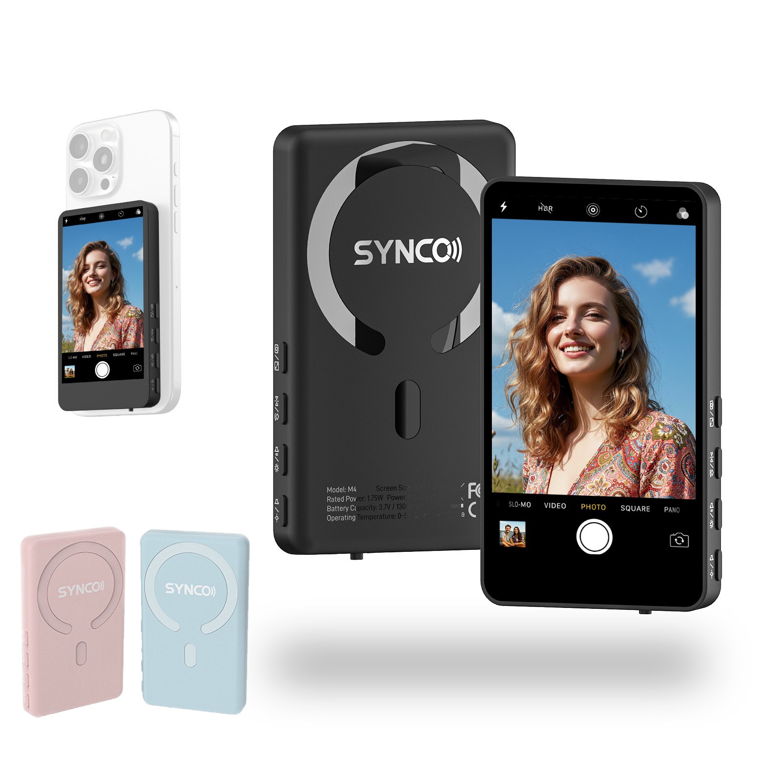 SYNCO XView M4 Wireless Phone Selfie Monitor Screen Magnetic Vlog Selfie Screen