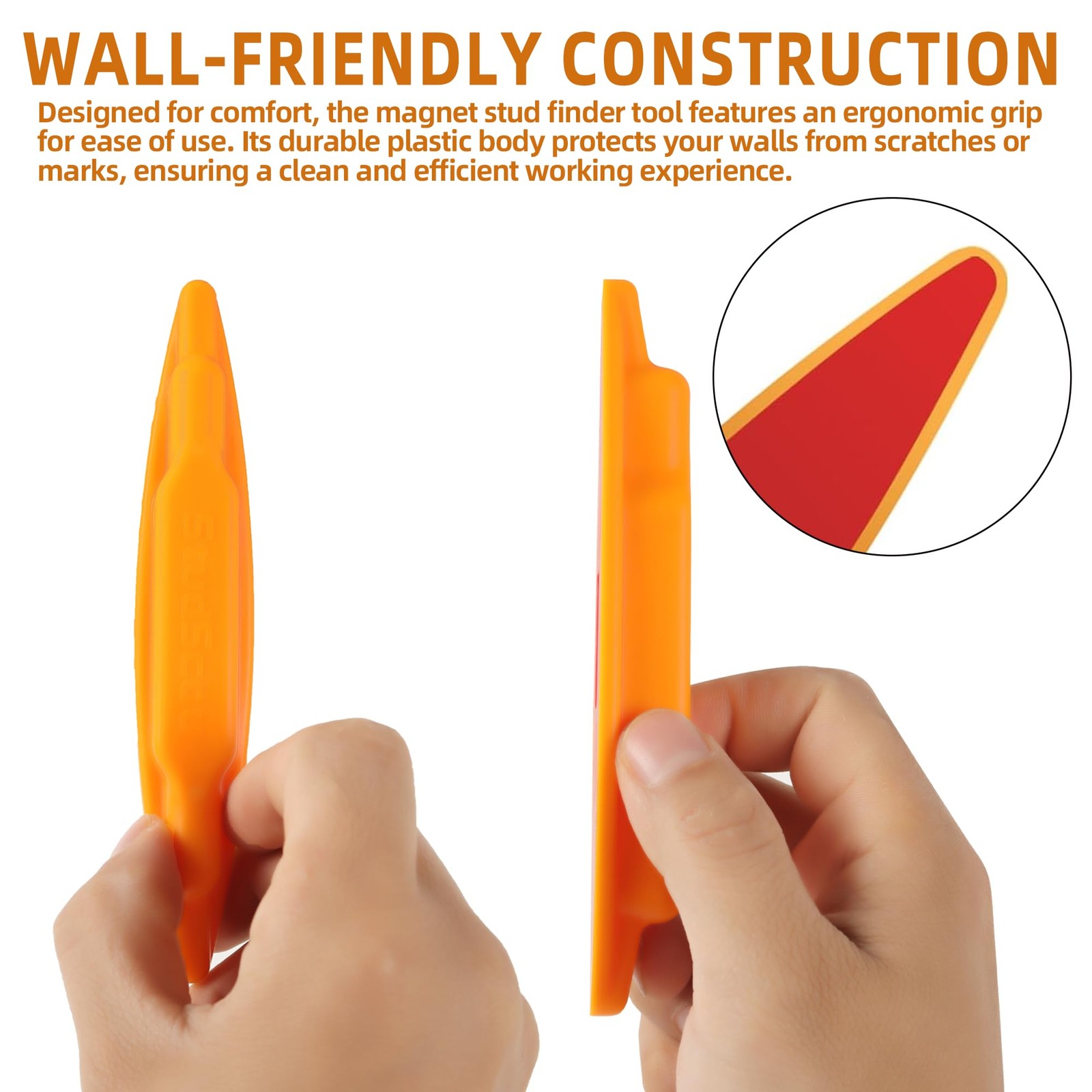(2-Pack) Magnetic Stud Finder Wall Scanner, Stud Finder Magnet, Wall Detector...