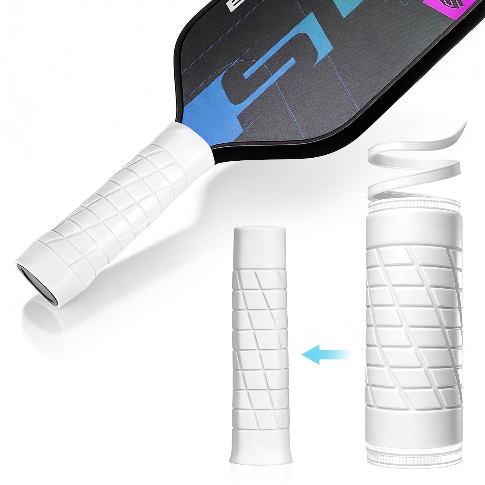 LYLIN Pickleball Paddle Grip 5.2 in Enhanced Pickleball Overgrip, Tool Free Q...