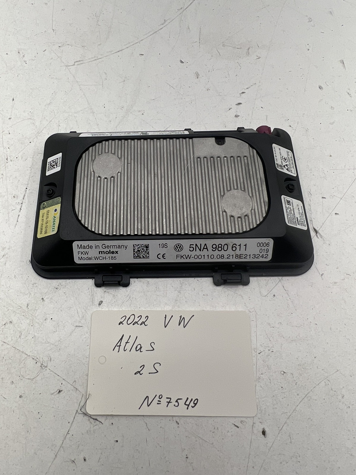 2021-2023 Volkswagen Atlas Smartphone Wireless Charging Module OEM.
