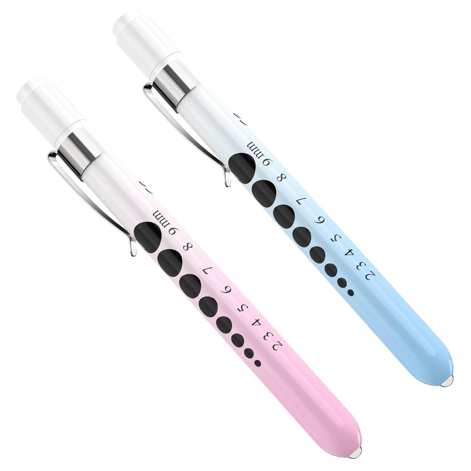 Gradient Pink and Blue Medical Penlights – 2 Pack Lightweight LED Design
