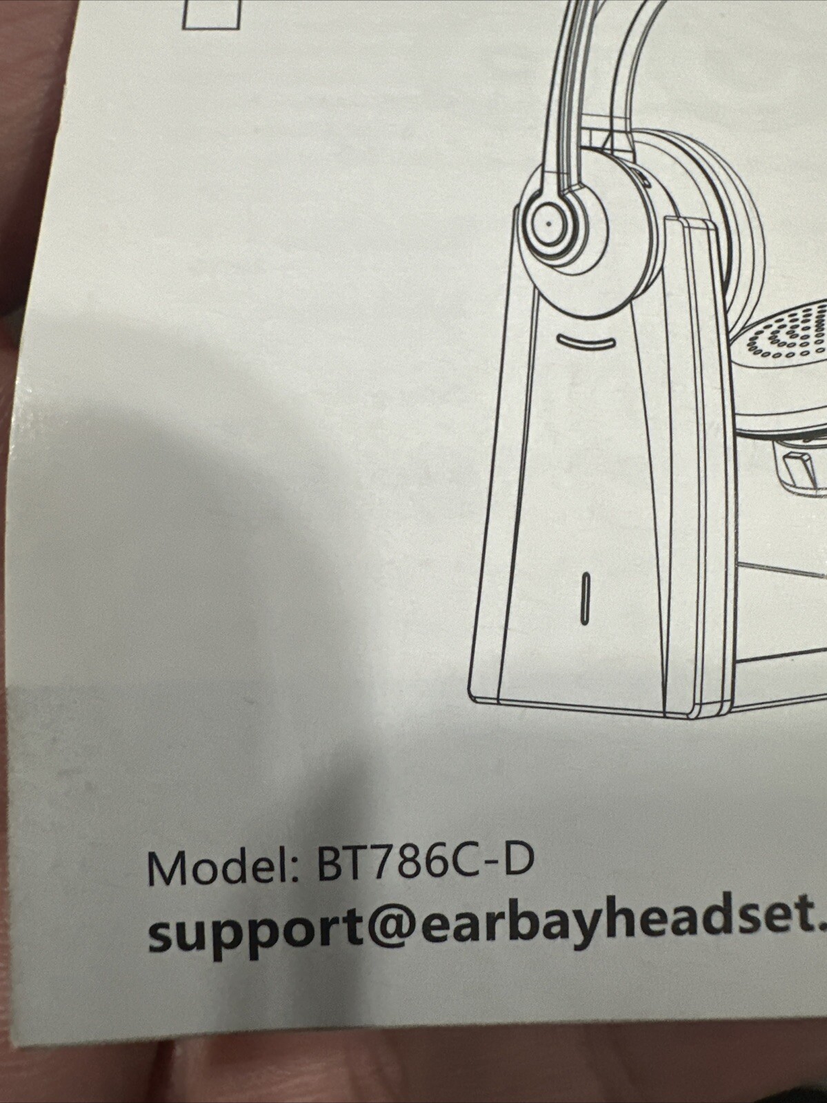 Earbay Wireless Headset With Microphone Black BT786C-D