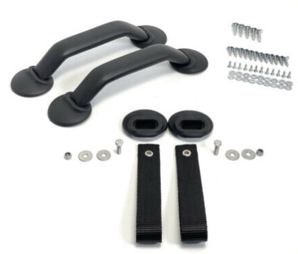 NEW PAIR Interior Door Pull Handle Hardware Kit for Porsche 911 930 964RS  BLACK