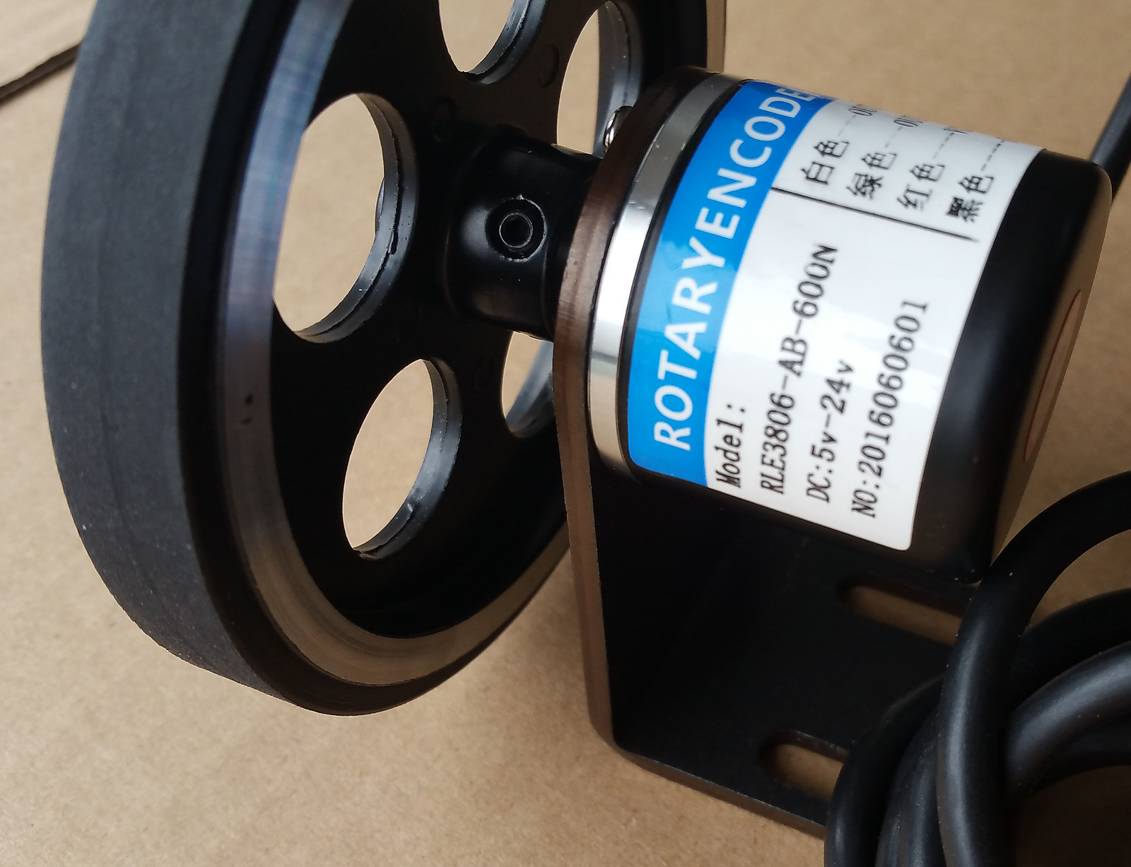 12'' length wheel + encoder + bracket + meter grid length measuring device