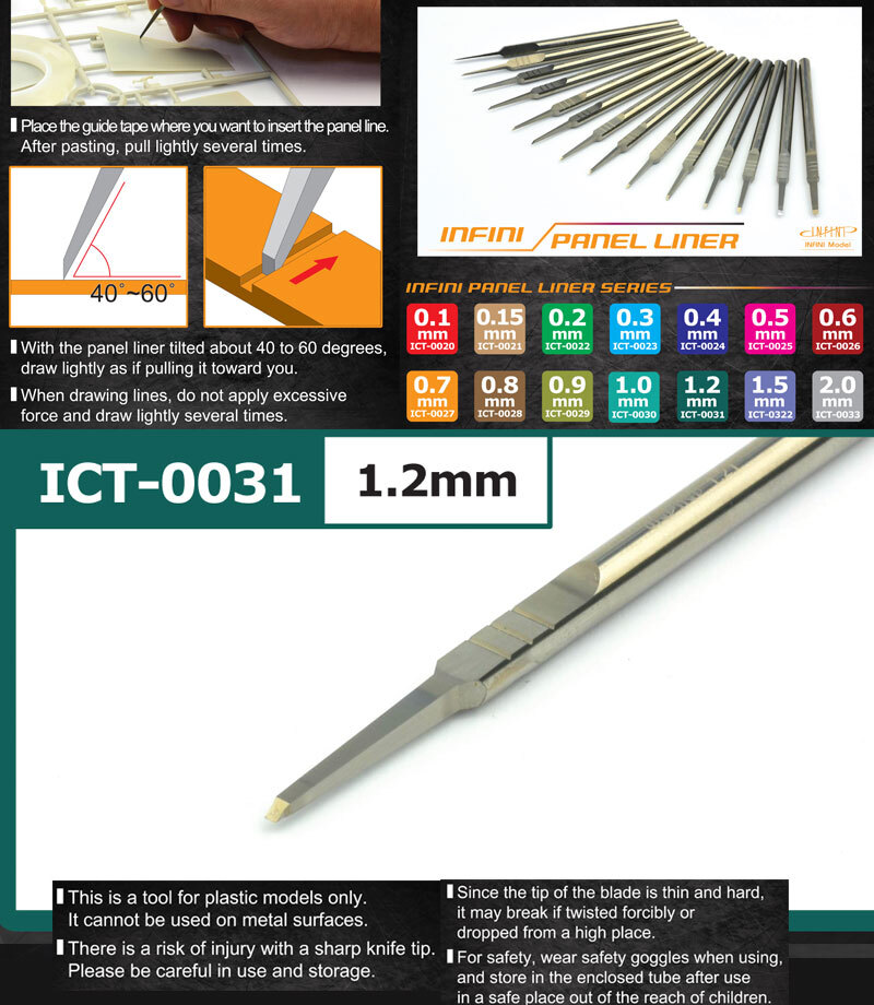 Infini Model Infini Panel Liner Series Chisel #1.2mm