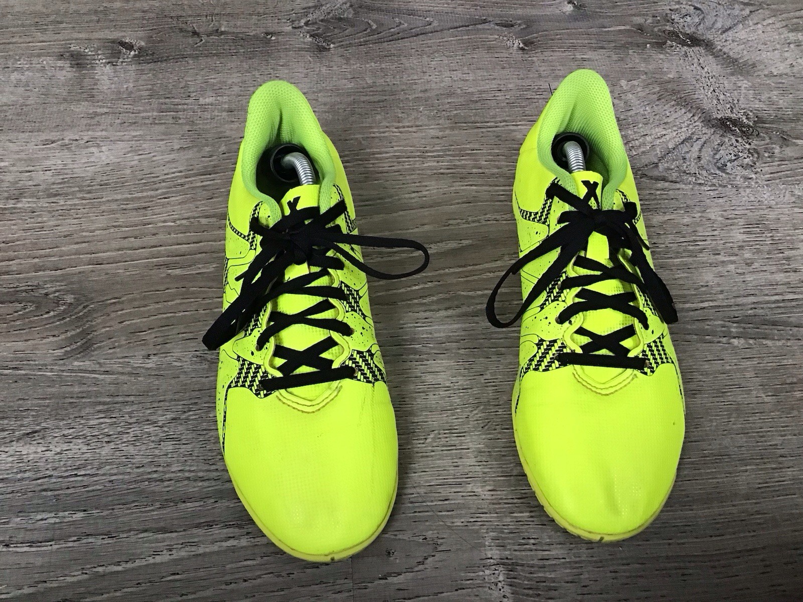 ADIDAS Mens Size 6 X 15.4 IN B32938 Yellow Black Indoor Soccer Shoes Cleats