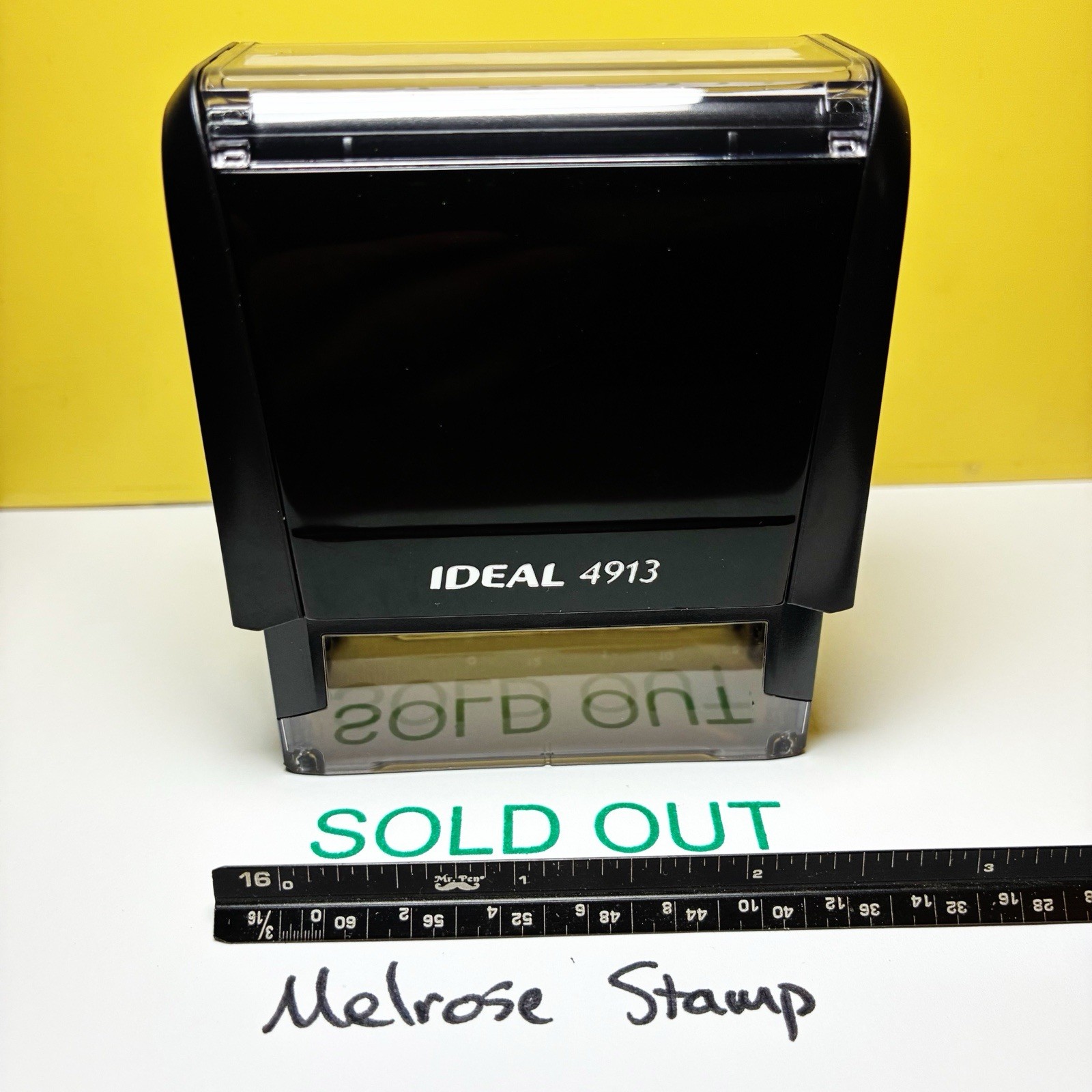 Sold Out Rubber Stamp Green Ink Self Inking Ideal 4913