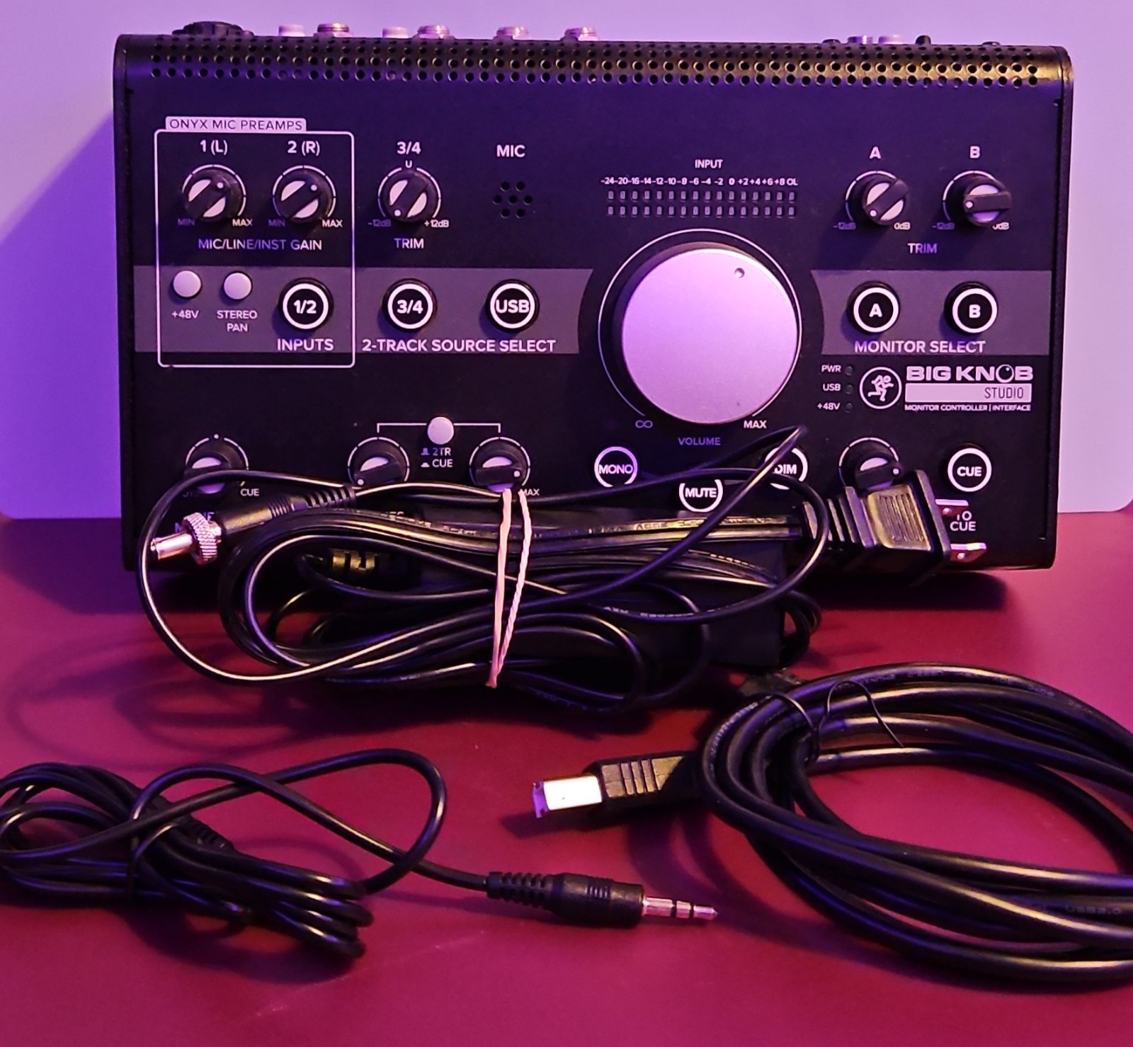 Mackie Big Knob Studio new, tested - includes all cables