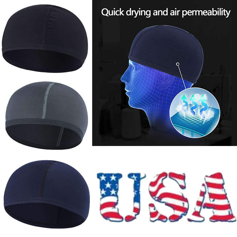 Cooling Skull Cap Helmet Liner Sweat Wicking Motorcycle Football Under Hard Hat