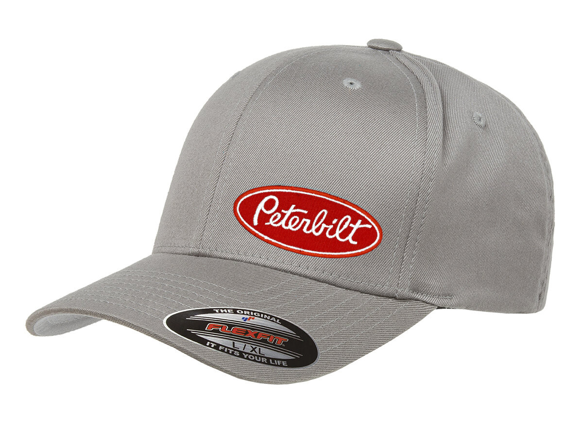 PETERBILT TRUCK Embroidered SIDE Patch CURVED or FLAT CURVED BILL FLEXFIT HAT