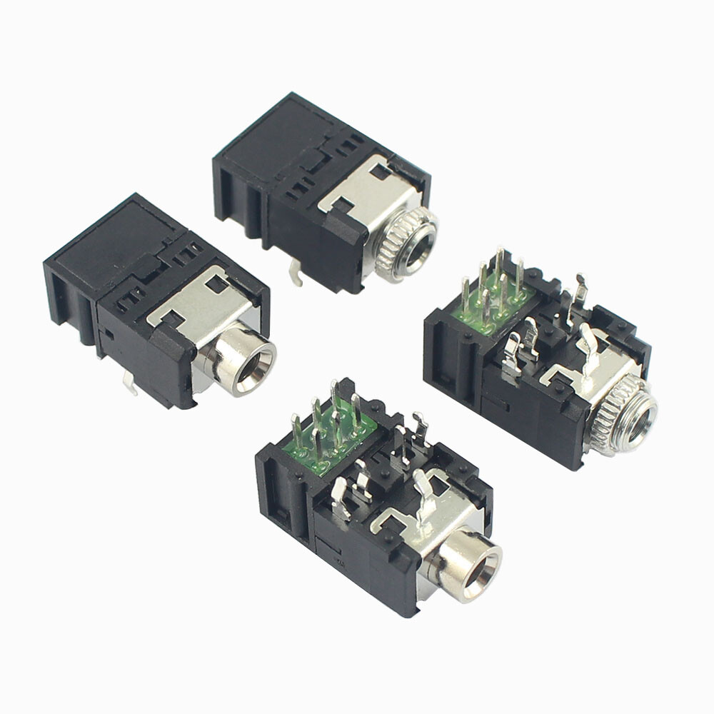 5Pcs 3.5mm Female Audio Connector 11 Pin Stereo Headphone Jack PJ306B PJ306BM