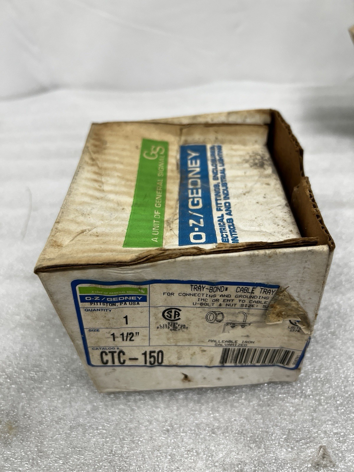 OZ Gedney CTC-150 1.5" Cable Tray Bond Clamp Grounding Connector - New in Box