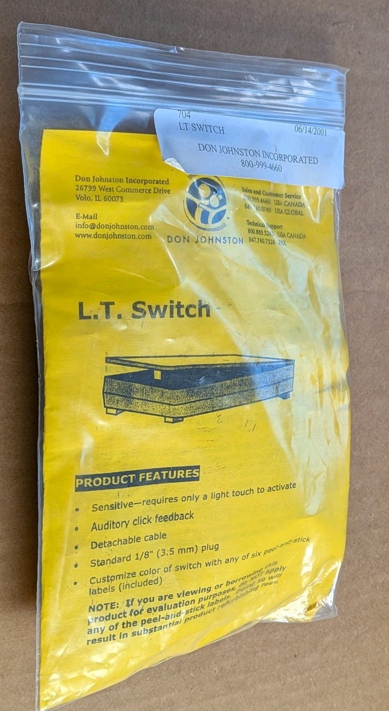 Don Johnston L.T. Switch for assistive technology ~ Vintage, but New