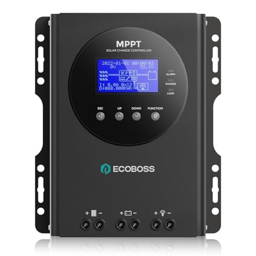 60A MPPT Solar Charge Controller 12V/24V/36V/48V Auto, Max 150V PV Input, LCD