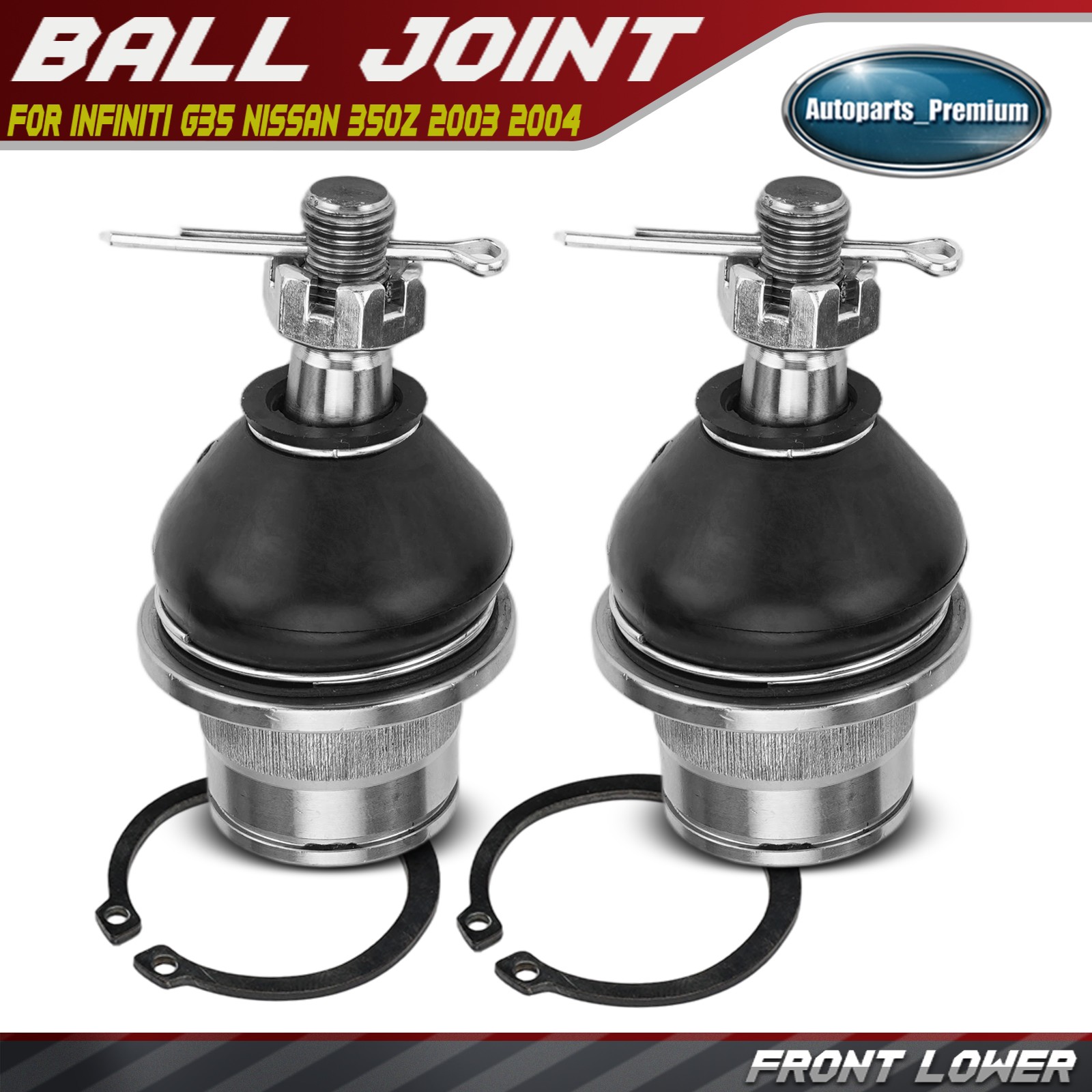 2x Front Lower Ball Joint Kit for Infiniti G35 Nissan 350Z 2003 2004 40014AL550