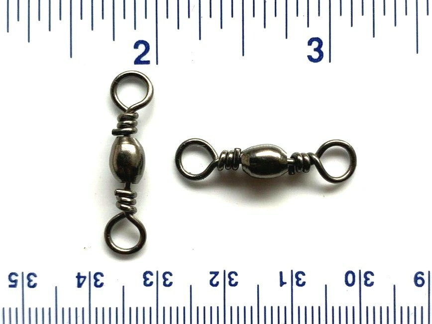 100 GT Super Strong Black Barrel Fishing Swivels Size 3 (77# Test)