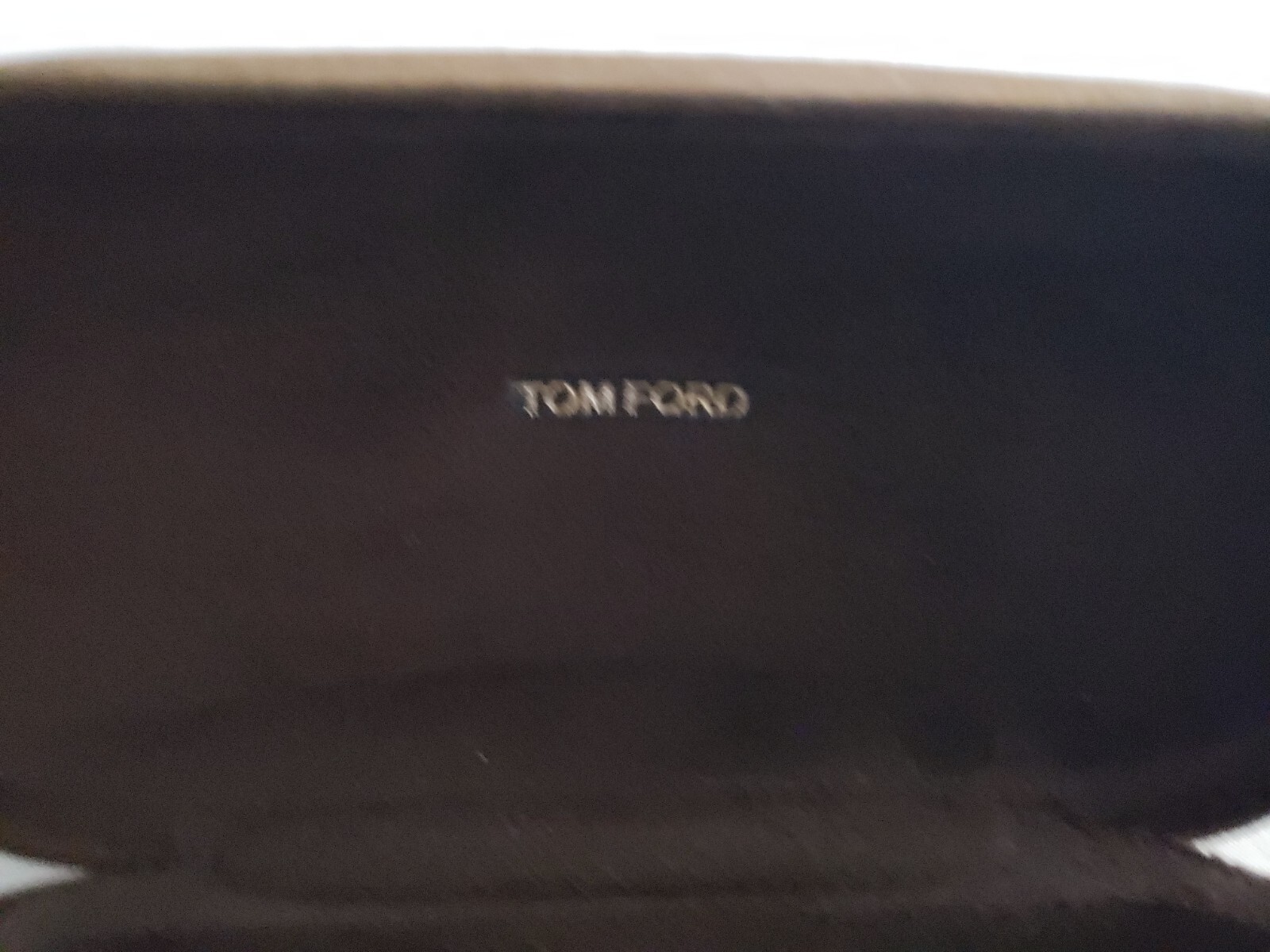TOM FORD BROWN HARD CLAMSHELL CASE LARGE EYEGLASSES CASE