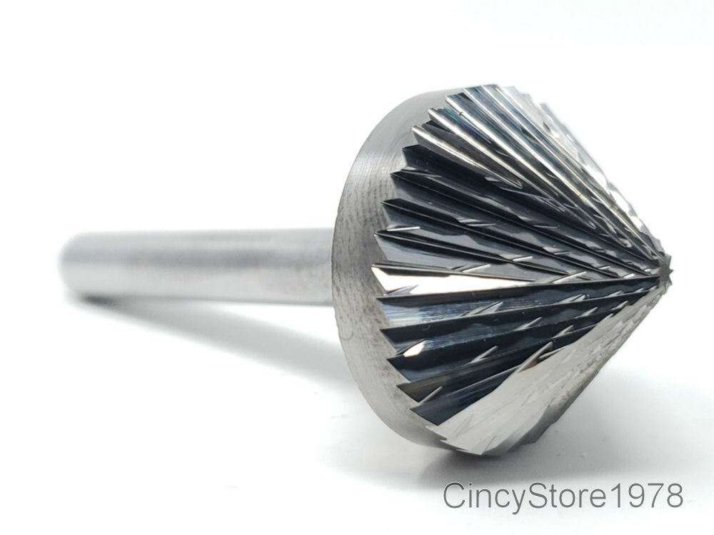 SK-9 Single Cut 90 Degree Countersink Carbide Bur Tool Burr Abrasive Cone Shape
