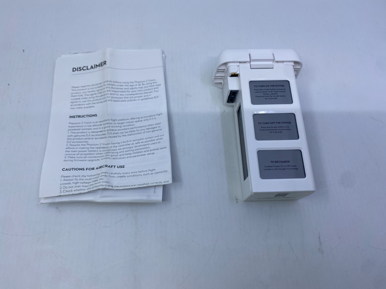 DJI Phantom 2 Intelligent Flight Drone Battery, White - 5200mAh