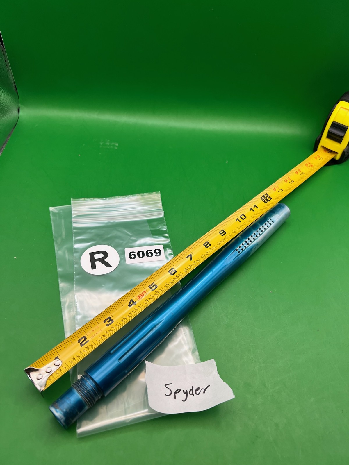 Spyder Aluminum One-Piece Paintball Barrel 14" .685 Blue