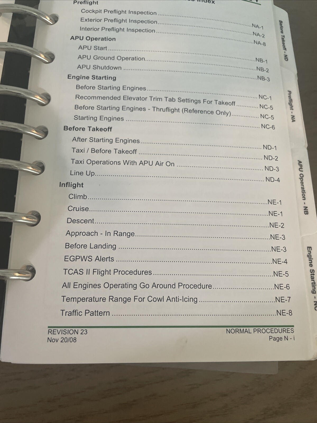 Gulfstream IV Quick Reference Handbook Revision 23