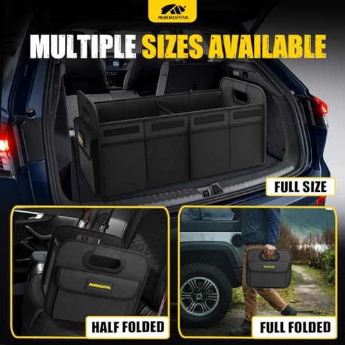 Car Trunk Organizer - 70L Collapsible Trunk Organizer with Medium Black
