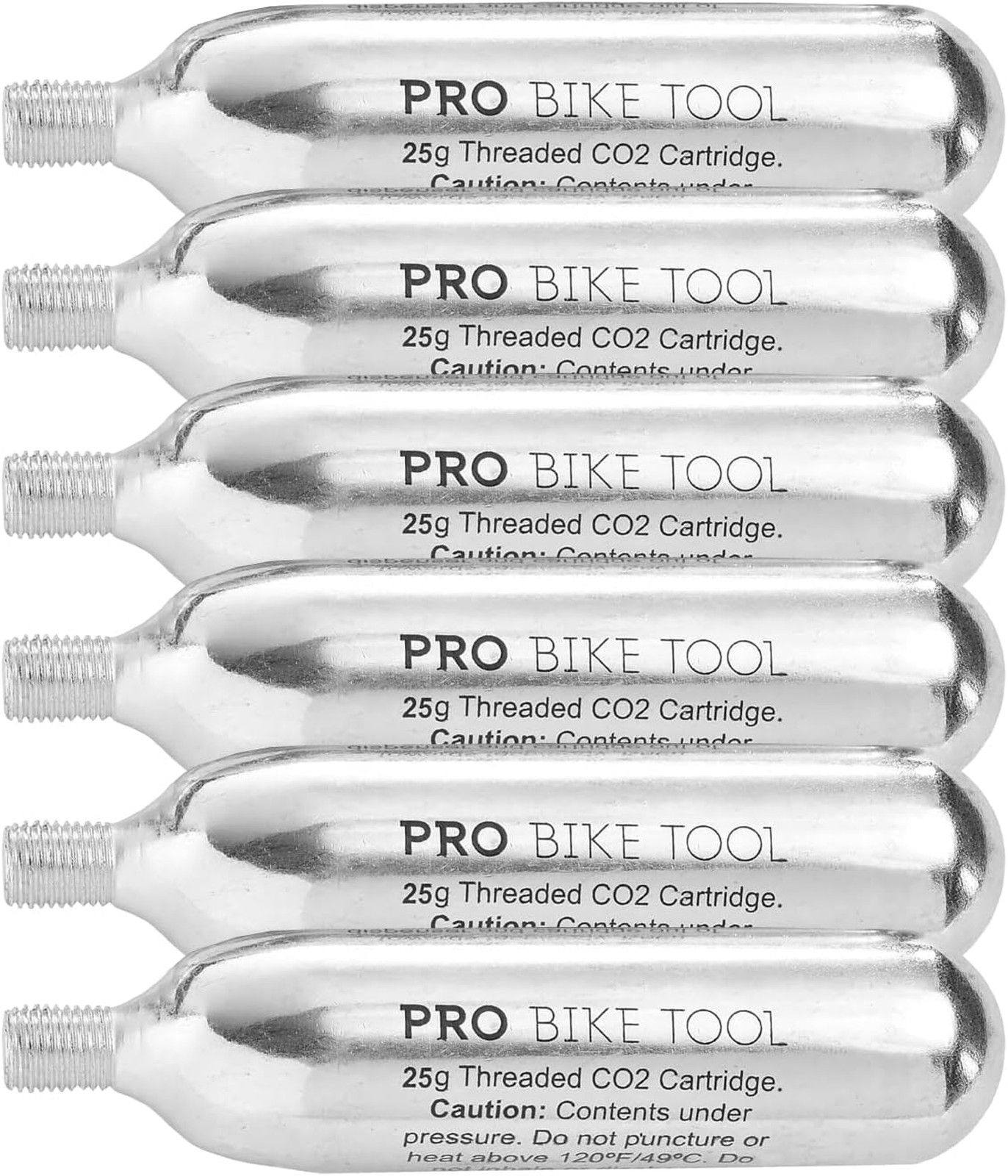Threaded CO2 Cartridges for Bike Tires, 16 Gram, Compatible with All Bike Tire