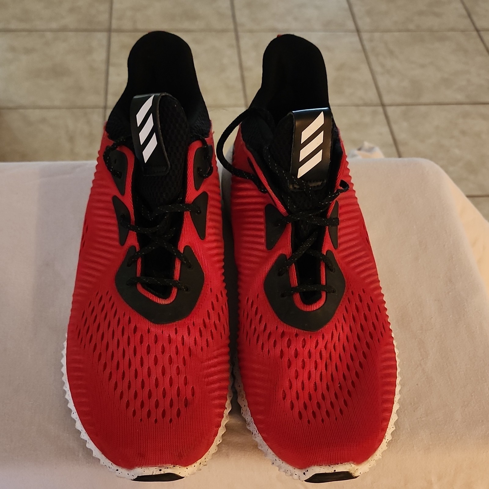 adidas alphabounce Men's Running Shoes Red Black White Mesh Breathable Comfort