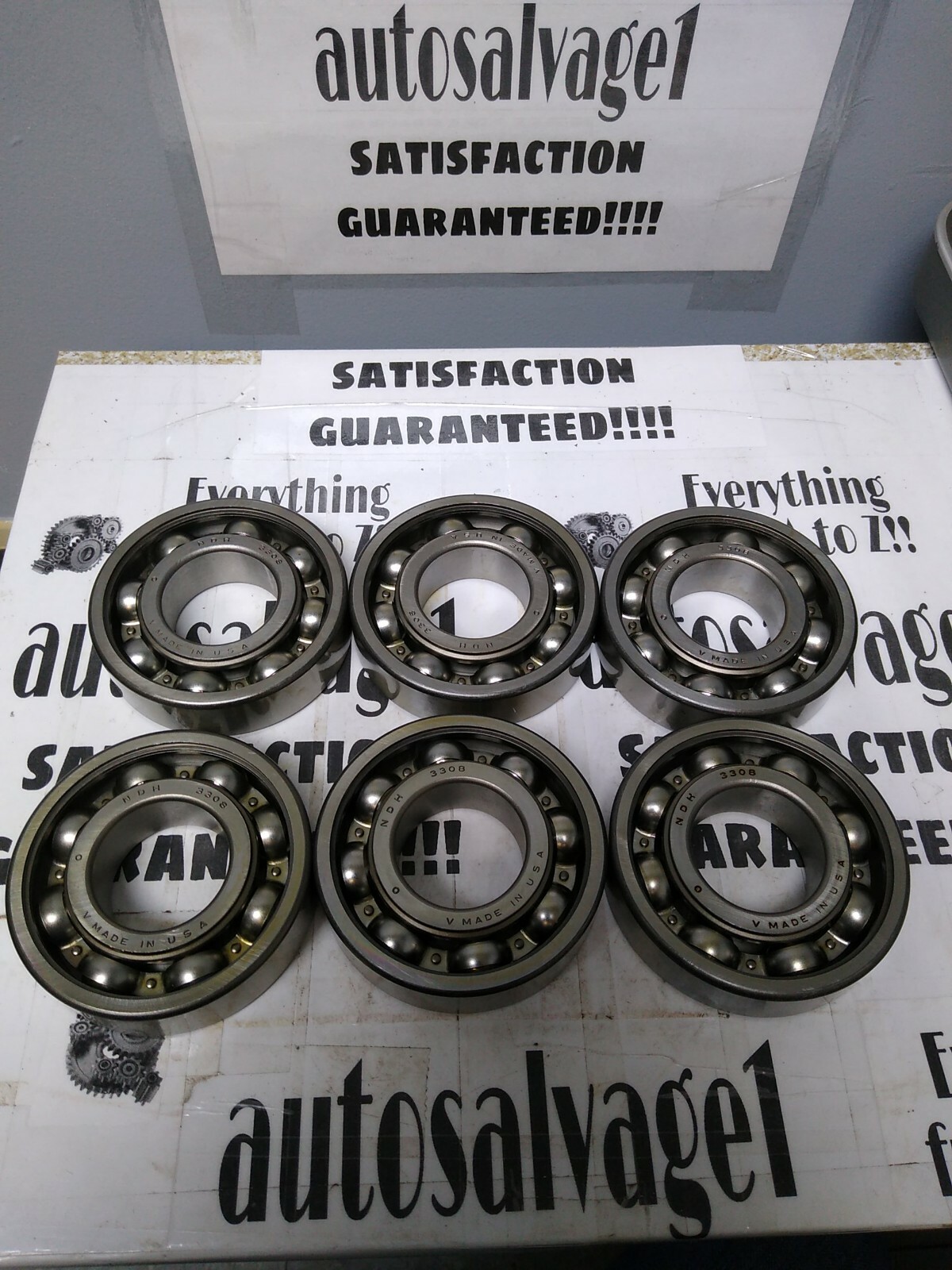 New Departure,3308,Deep Groove Ball Bearing NO BOX!! Lot of 6 NOS