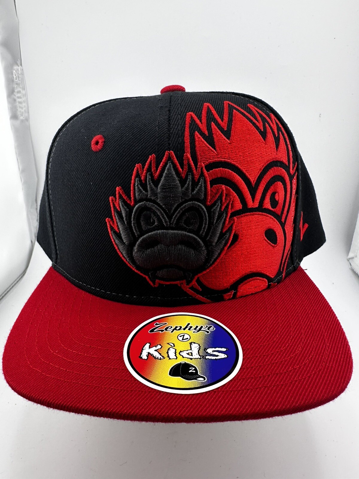 Zephyr Kids Baseball Cap Red Black One Size Adjust