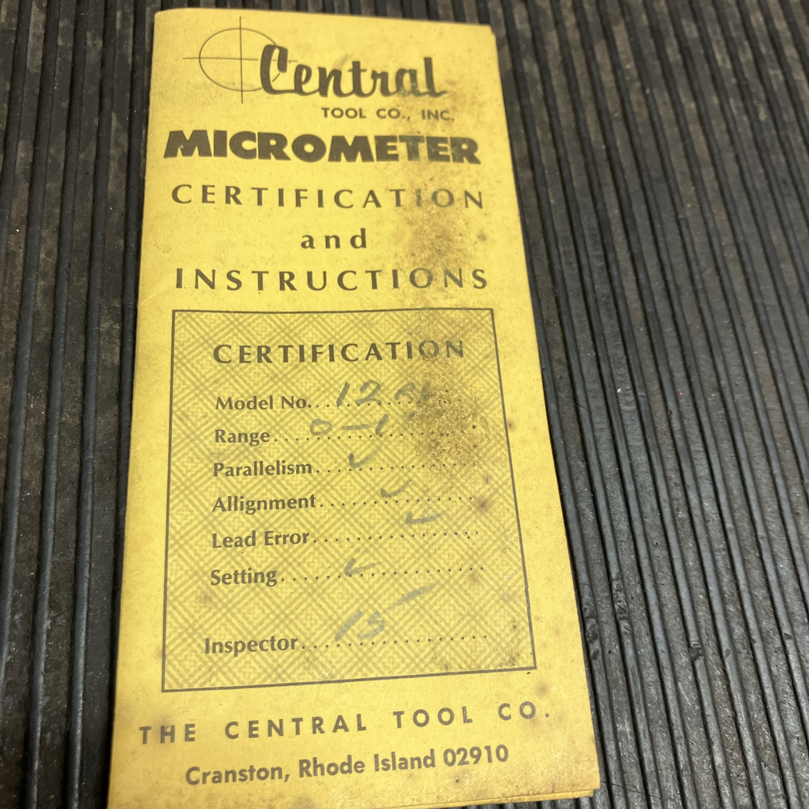 Central Tool Used model 12RL 0-1” Micrometer In Original Box