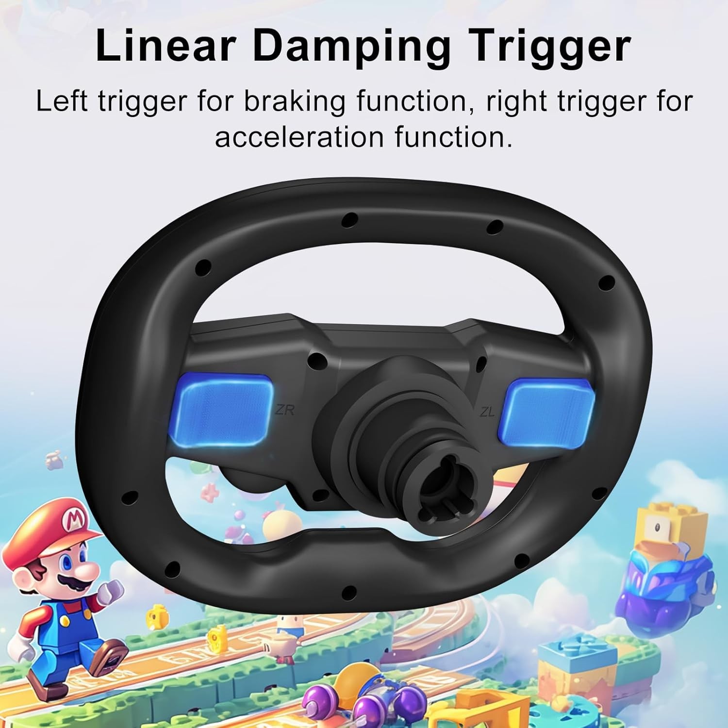 Wireless Bluetooth Gaming Steering Wheel with Pedals For P4 P3 Switch2 Android