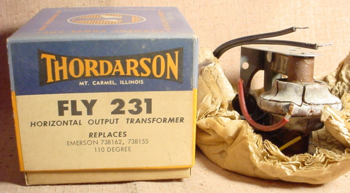 Thordarson FLY231 Horizontal Transformer 1960s NOS For Emerson 738162, 738155